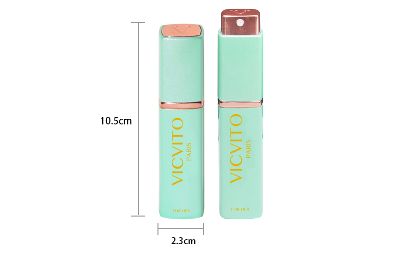 10ml绿色方形旋转尺寸